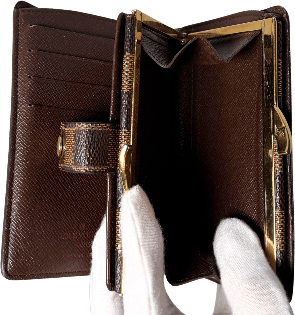 Louis Vuitton Louis Vuitton Viennois Geldbörse Damier Ebene Braun / gut Bruin