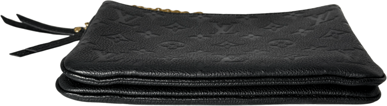 Louis Vuitton Louis Vuitton Pochette Double Zip Monogram Empreinte Schwarz Fullset / sehr gut Zwart