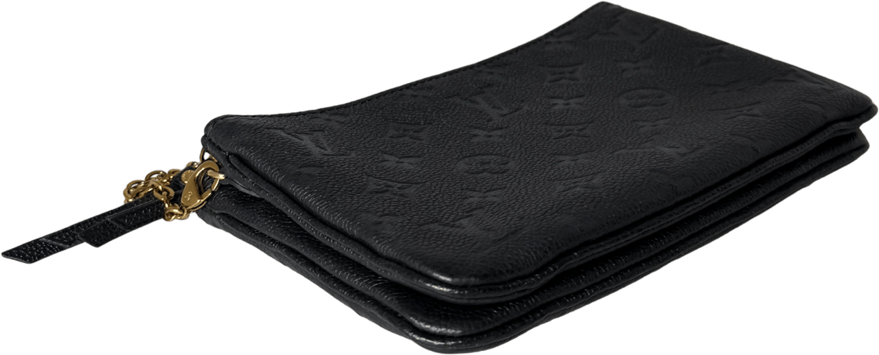 Louis Vuitton Louis Vuitton Pochette Double Zip Monogram Empreinte Schwarz Fullset / sehr gut Zwart