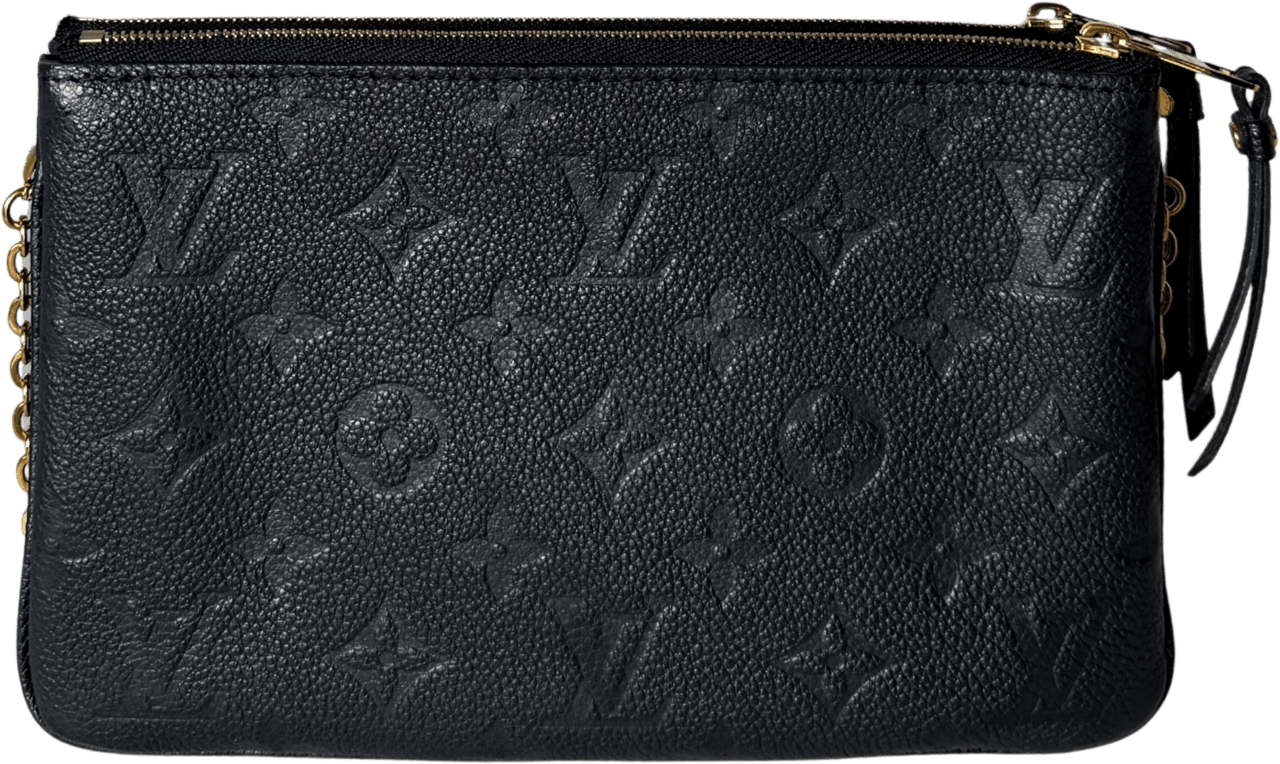 Louis Vuitton Louis Vuitton Pochette Double Zip Monogram Empreinte Schwarz Fullset / sehr gut Zwart