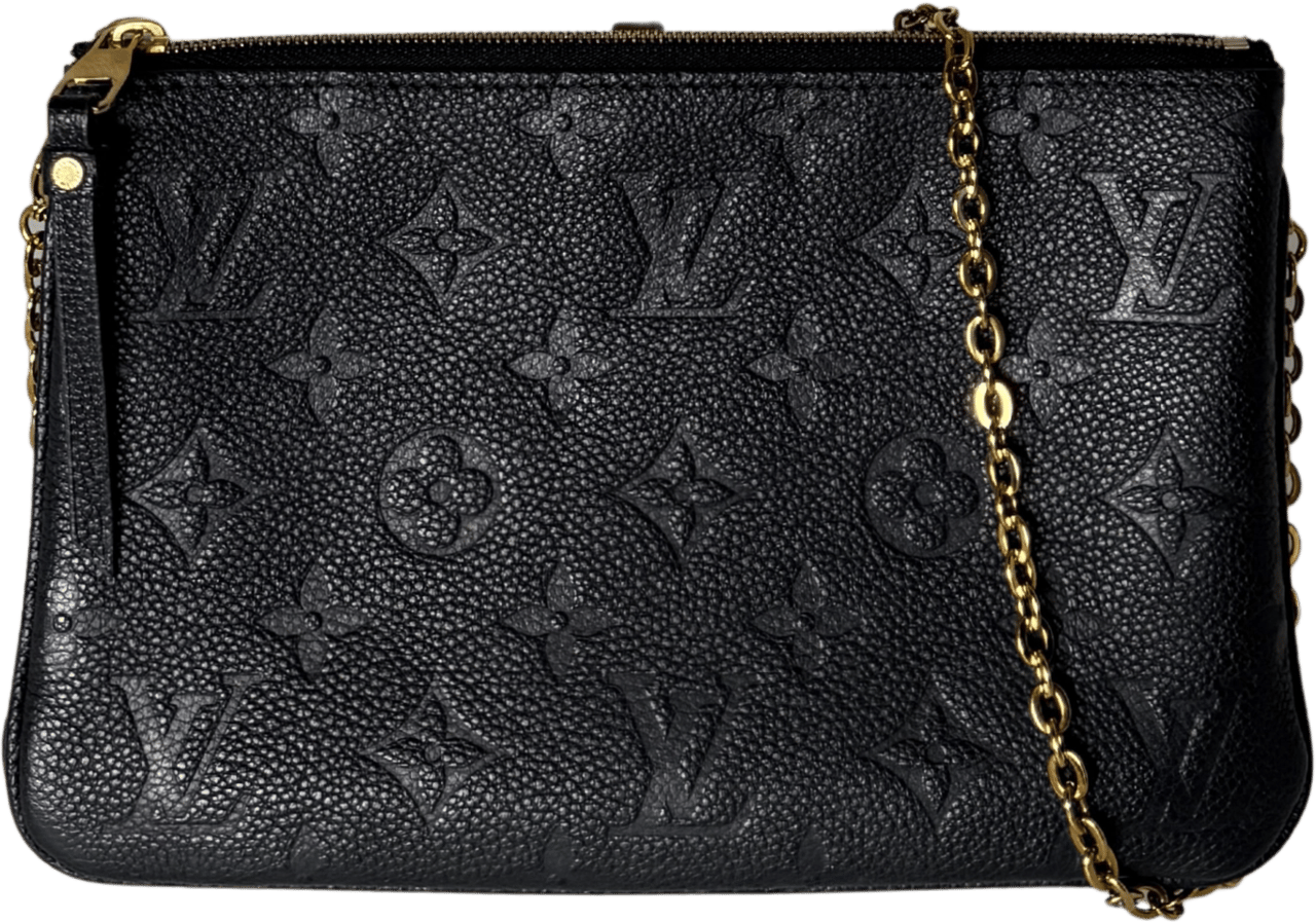 Louis Vuitton Louis Vuitton Pochette Double Zip Monogram Empreinte Schwarz Fullset / sehr gut Zwart