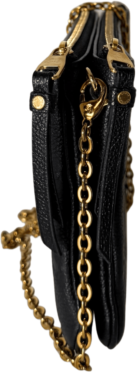 Louis Vuitton Louis Vuitton Pochette Double Zip Monogram Empreinte Schwarz Fullset / sehr gut Zwart