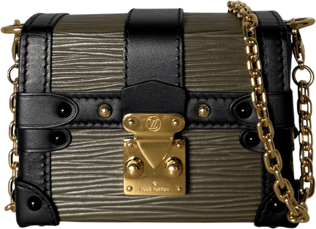 Louis Vuitton Louis Vuitton Petite Malle Handtasche Epi-Leder Olivgrün / sehr gut Groen