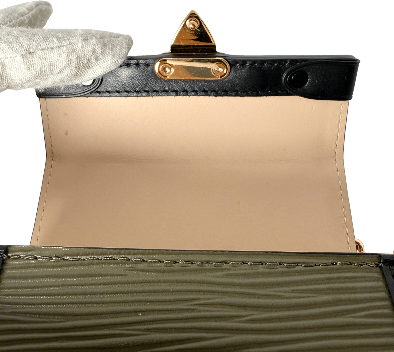 Louis Vuitton Louis Vuitton Petite Malle Handtasche Epi-Leder Olivgrün / sehr gut Groen