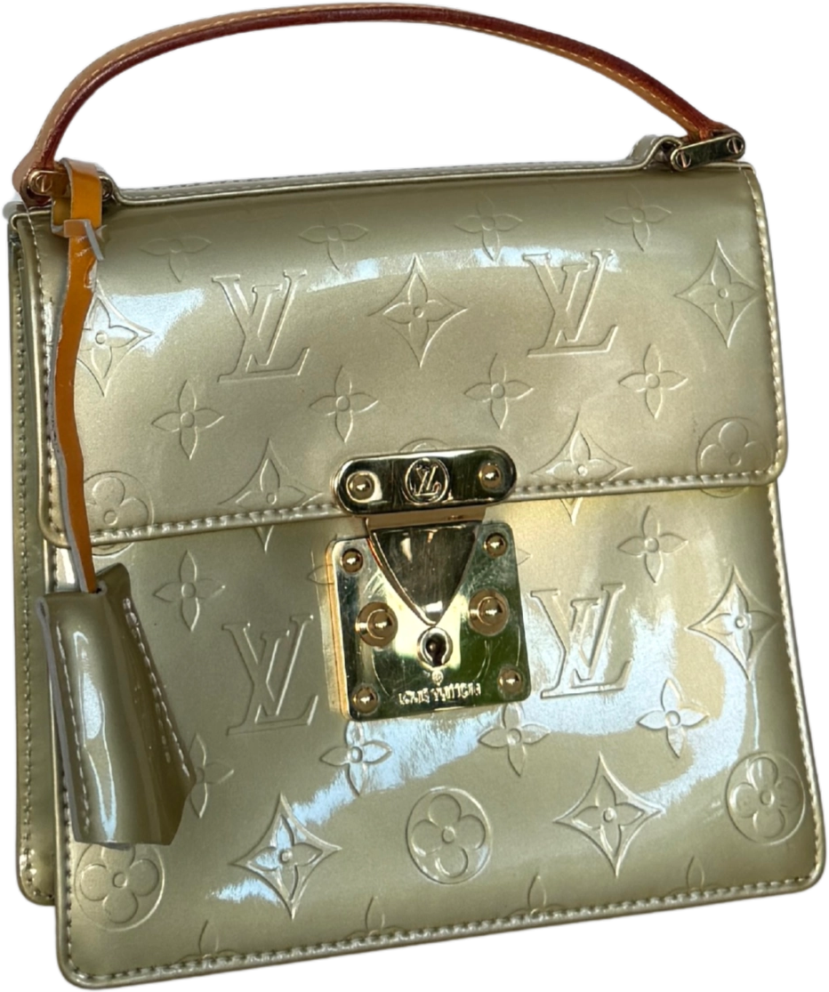 Louis Vuitton Louis Vuitton Monogram Vernis Spring Street Tasche Grün / akzeptabel Groen