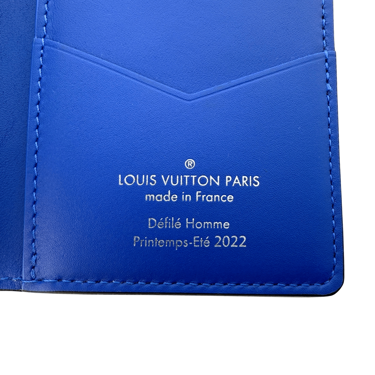 Louis Vuitton Louis Vuitton Pocket Organizer Taurillon Illusion Grün / neuwertig Blauw