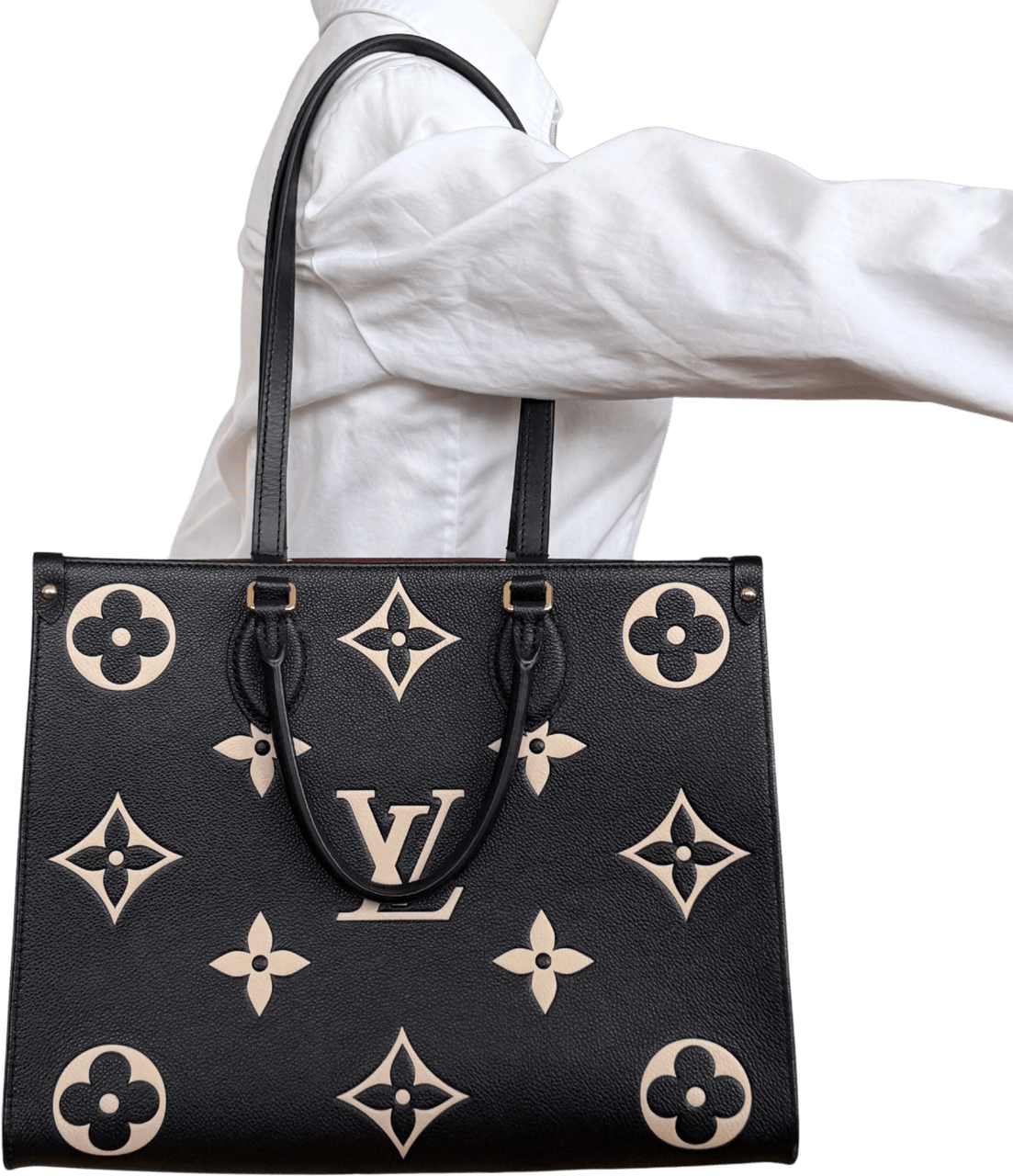 Louis Vuitton Louis Vuitton Onthego MM Monogram Empreinte Schwarz / neuwertig Zwart