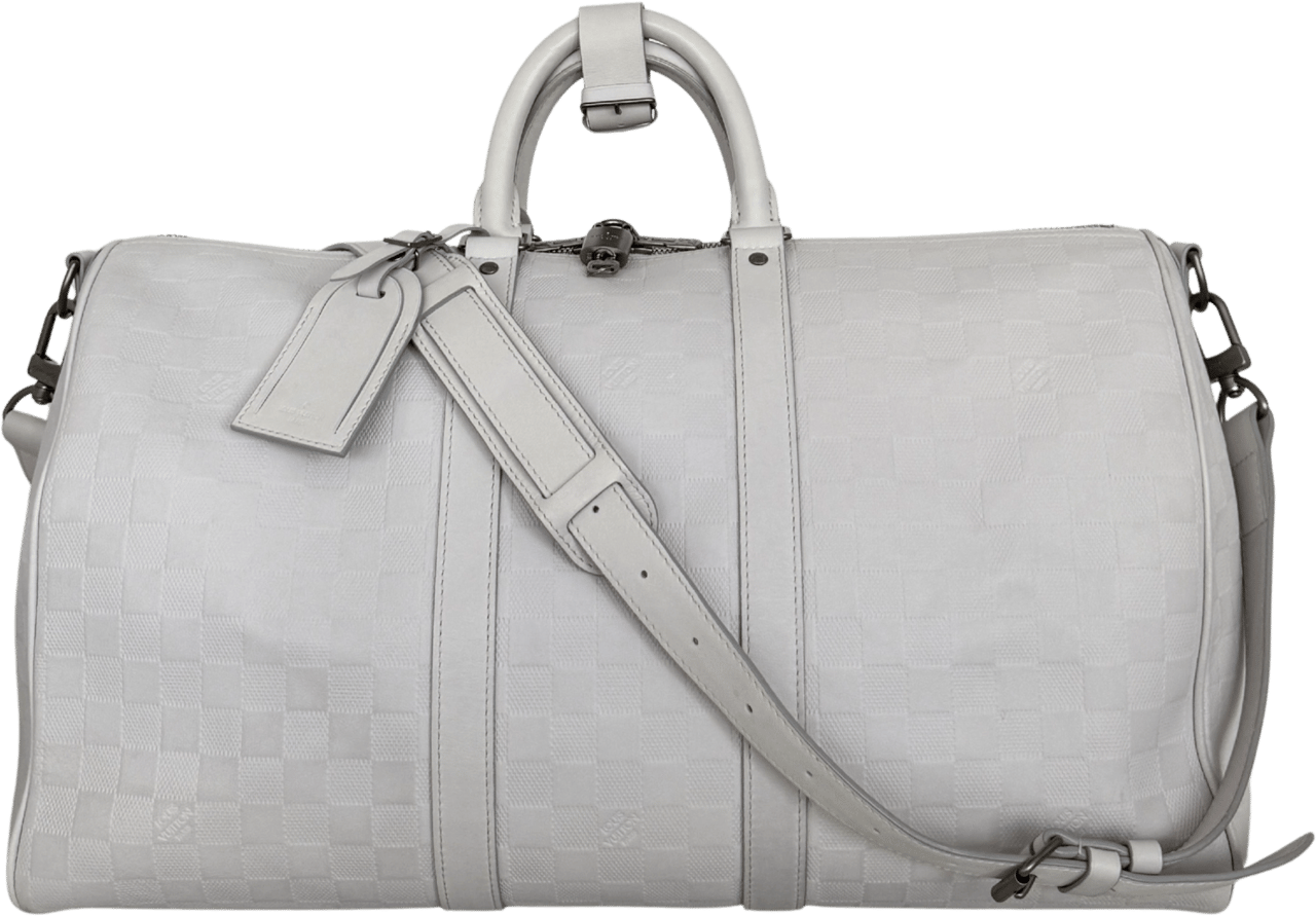 Louis Vuitton Louis Vuitton Infiniti Keepall 45 Bandouliere Reisetasche Hellgrau / sehr gut Grijs