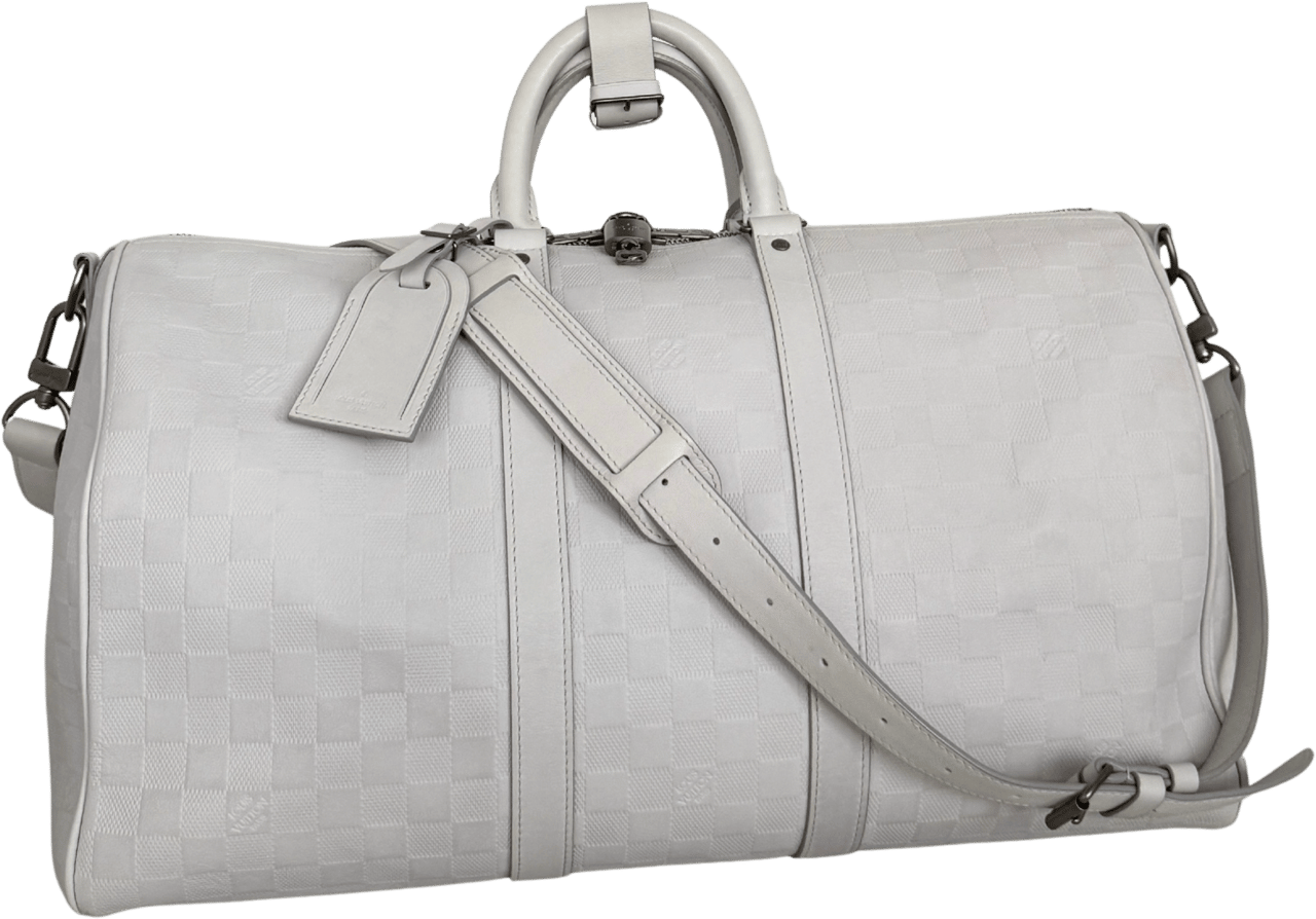 Louis Vuitton Louis Vuitton Infiniti Keepall 45 Bandouliere Reisetasche Hellgrau / sehr gut Grijs