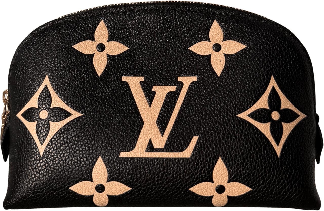 Louis Vuitton Louis Vuitton Cosmetic Pouch PM Monogram Empreinte Schwarz / sehr gut Zwart