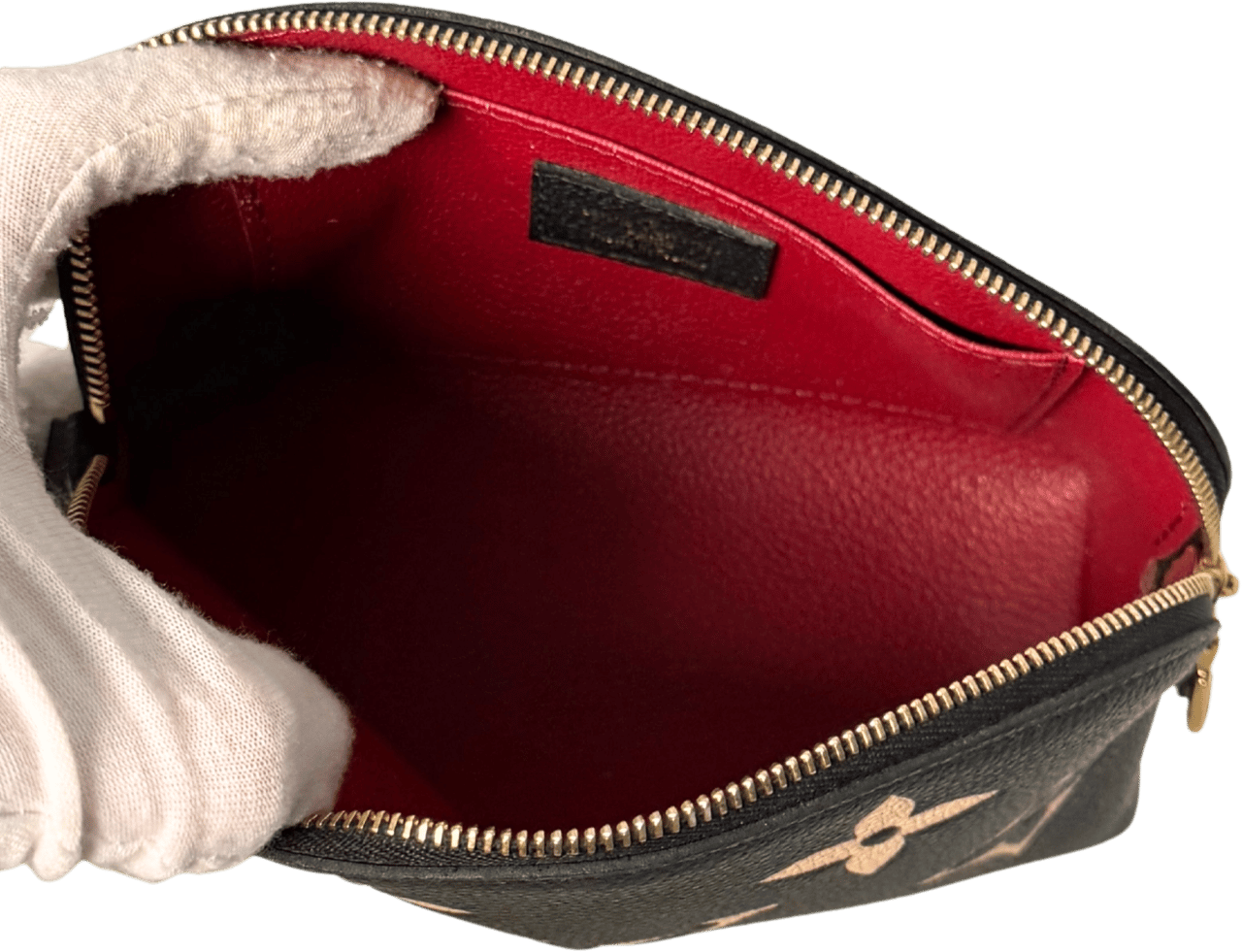 Louis Vuitton Louis Vuitton Cosmetic Pouch PM Monogram Empreinte Schwarz / sehr gut Zwart