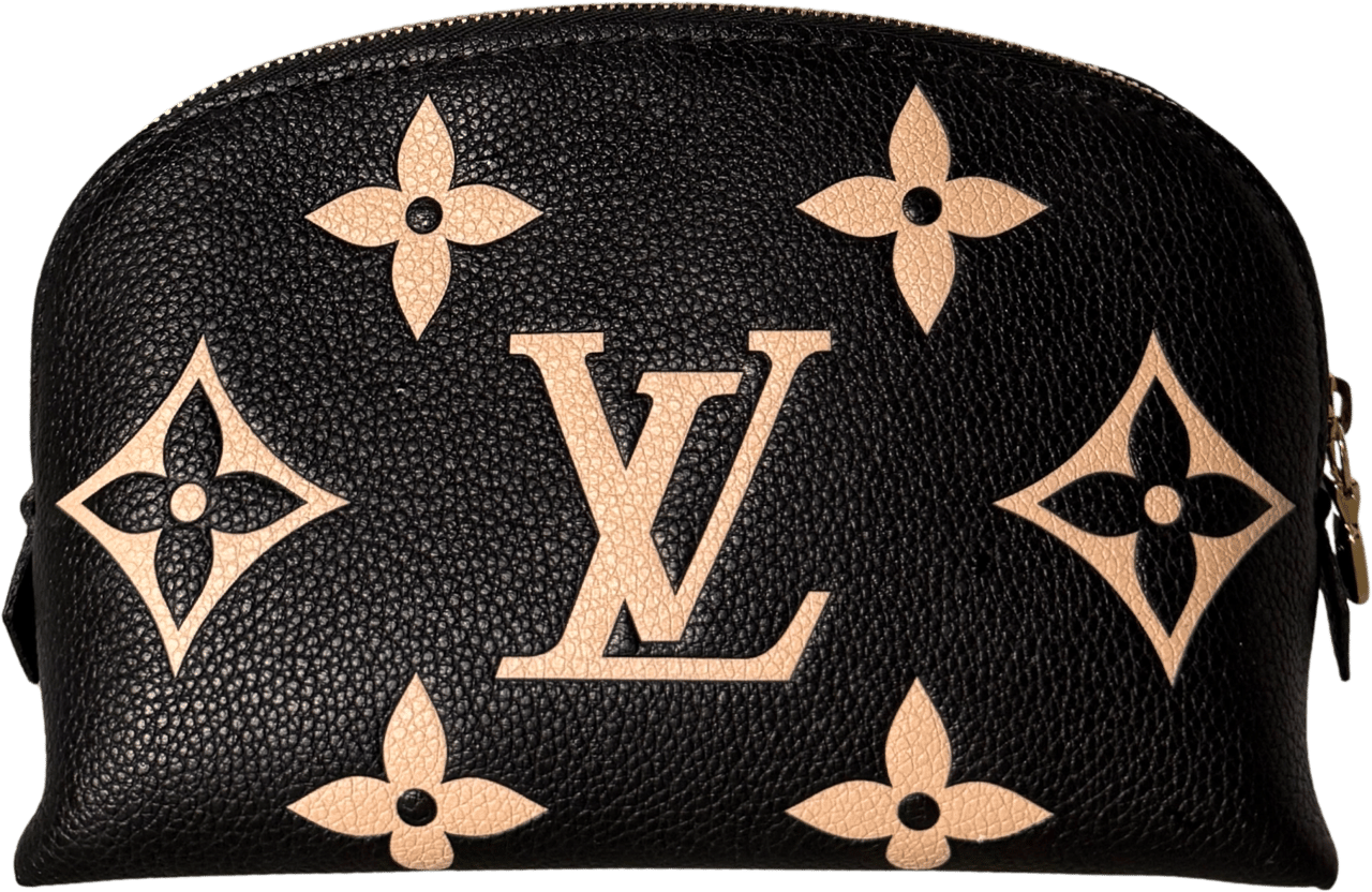 Louis Vuitton Louis Vuitton Cosmetic Pouch PM Monogram Empreinte Schwarz / sehr gut Zwart