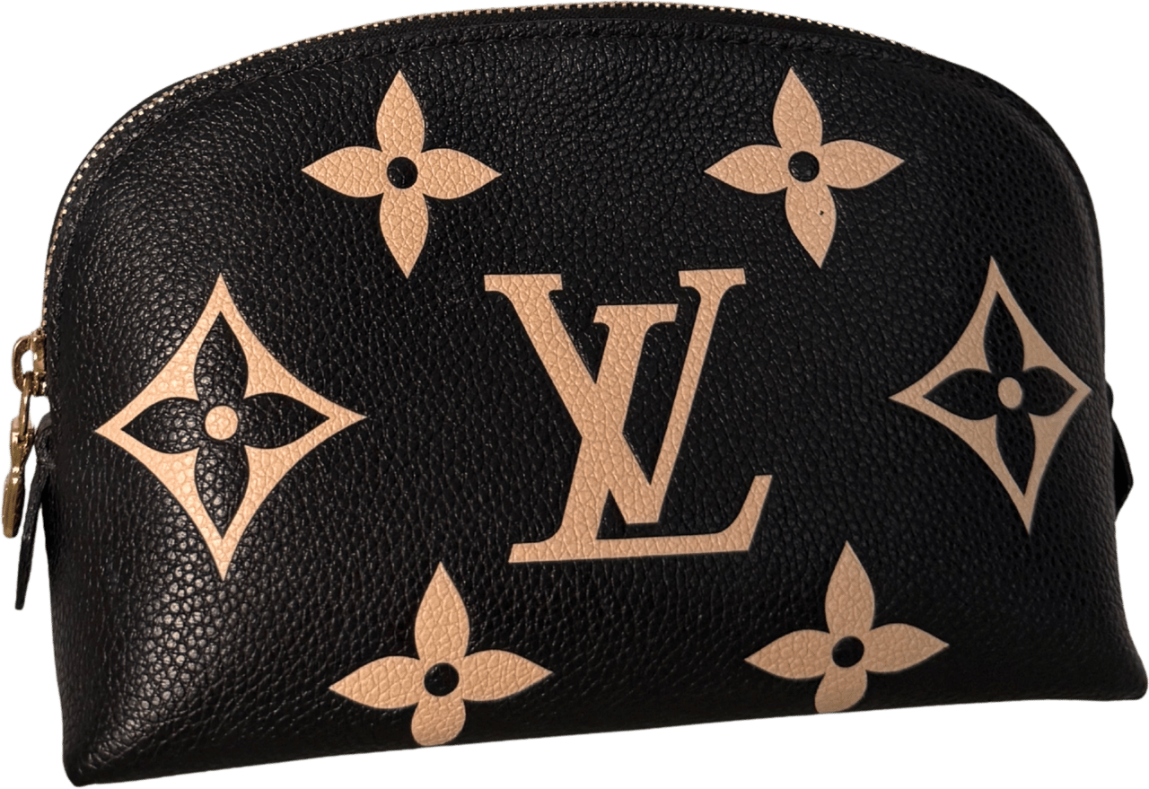 Louis Vuitton Louis Vuitton Cosmetic Pouch PM Monogram Empreinte Schwarz / sehr gut Zwart
