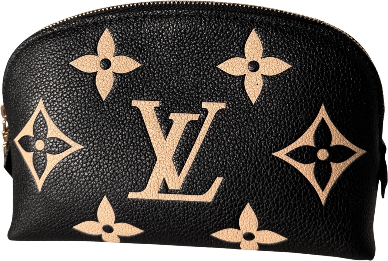 Louis Vuitton Louis Vuitton Cosmetic Pouch PM Monogram Empreinte Schwarz / sehr gut Zwart