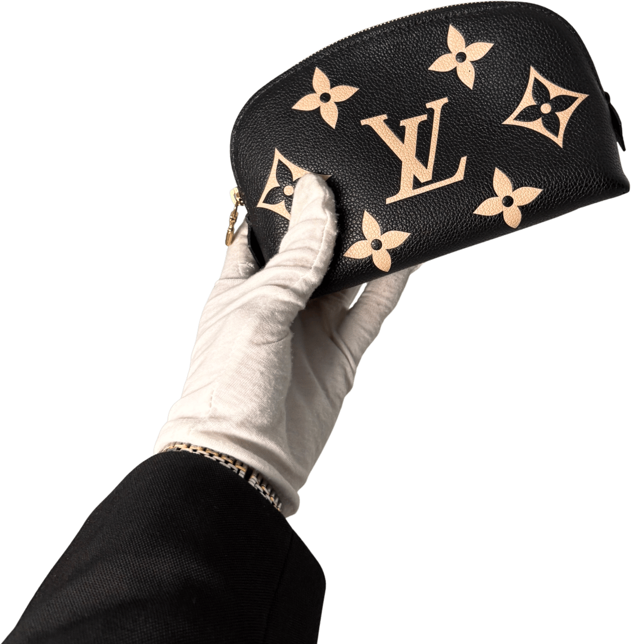 Louis Vuitton Louis Vuitton Cosmetic Pouch PM Monogram Empreinte Schwarz / sehr gut Zwart