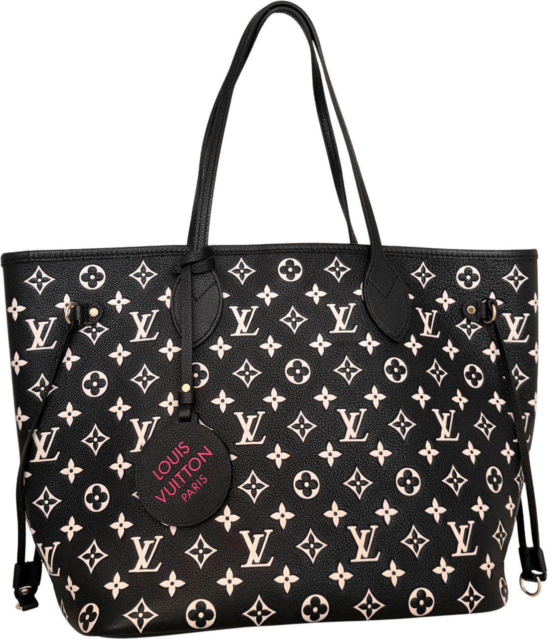 Louis Vuitton Louis Vuitton Neverfull MM Spring in the City Monogram Empreinte Schwarz / neuwertig Zwart