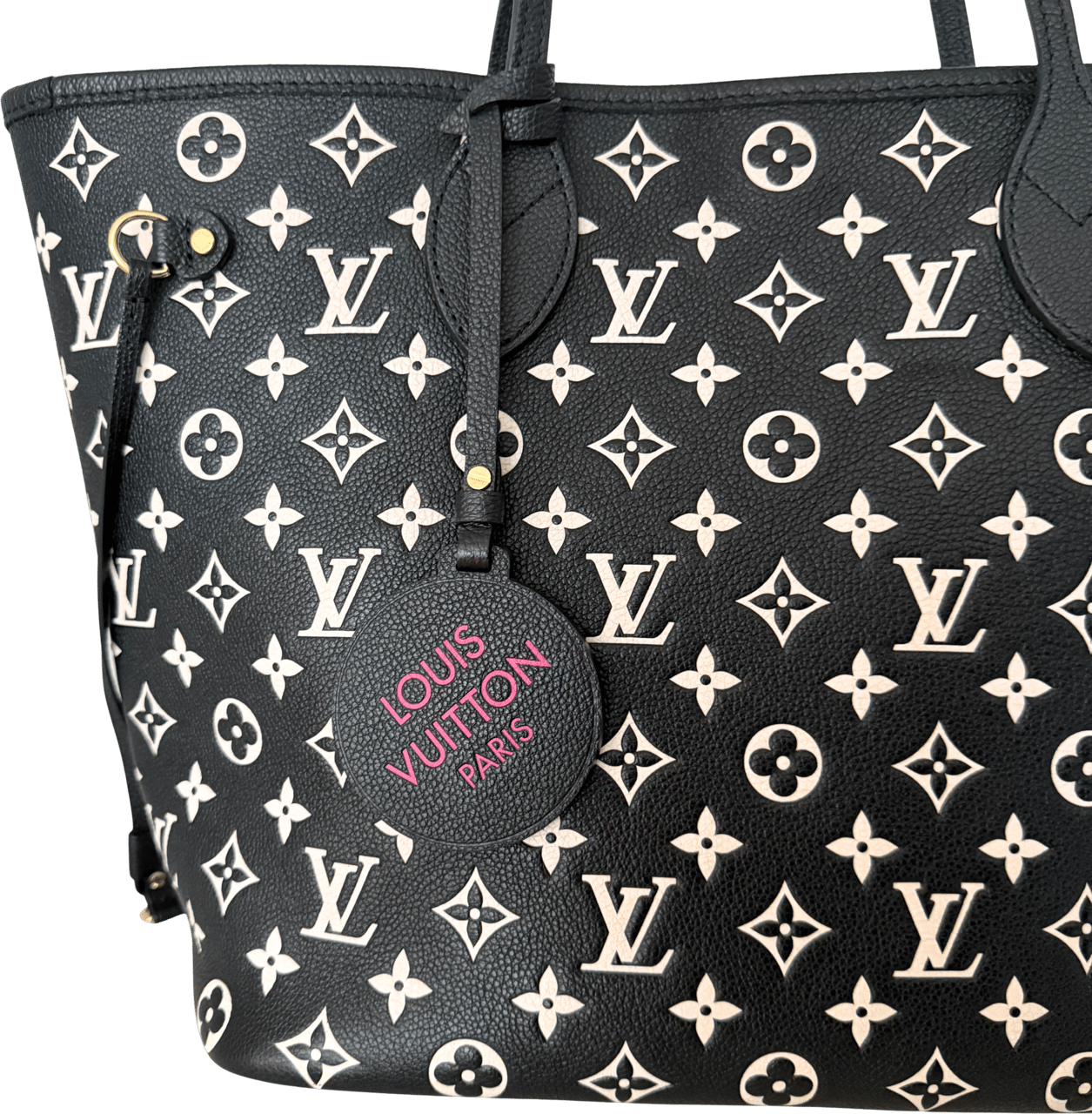 Louis Vuitton Louis Vuitton Neverfull MM Spring in the City Monogram Empreinte Schwarz / neuwertig Zwart