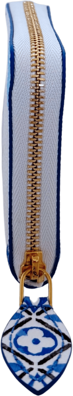 Louis Vuitton Louis Vuitton Zippy Coin Geldbörse Watercolor Flower Tile Blau Fullset / neuwertig Wit