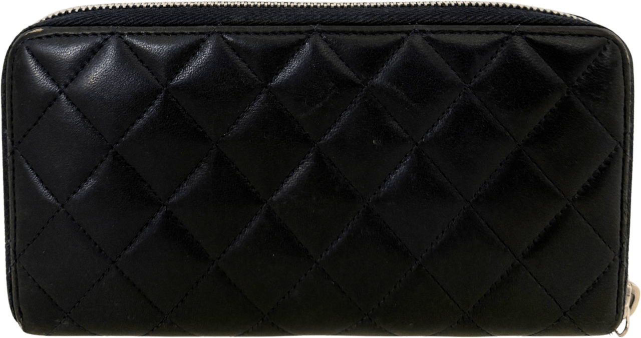 Louis Vuitton Chanel CC zip-around Geldbörse Dunkelblau / gut Blauw