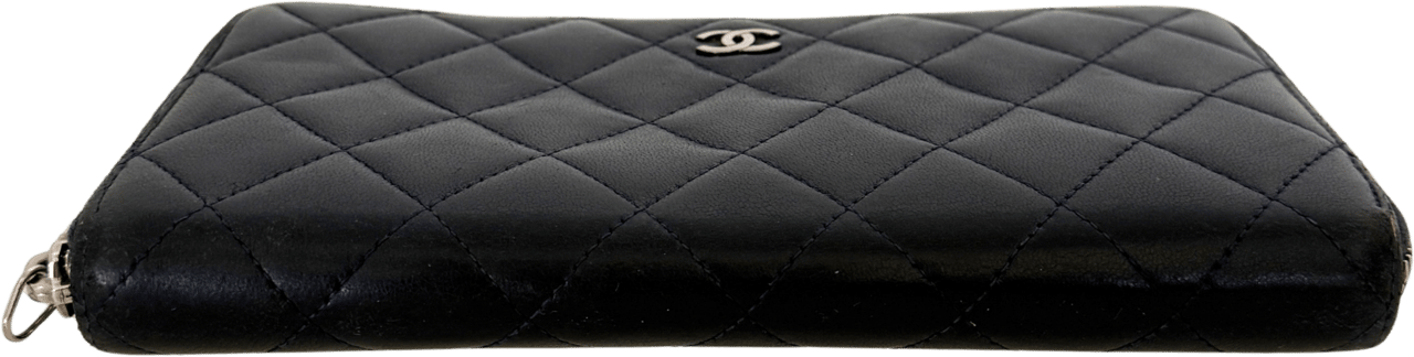 Louis Vuitton Chanel CC zip-around Geldbörse Dunkelblau / gut Blauw