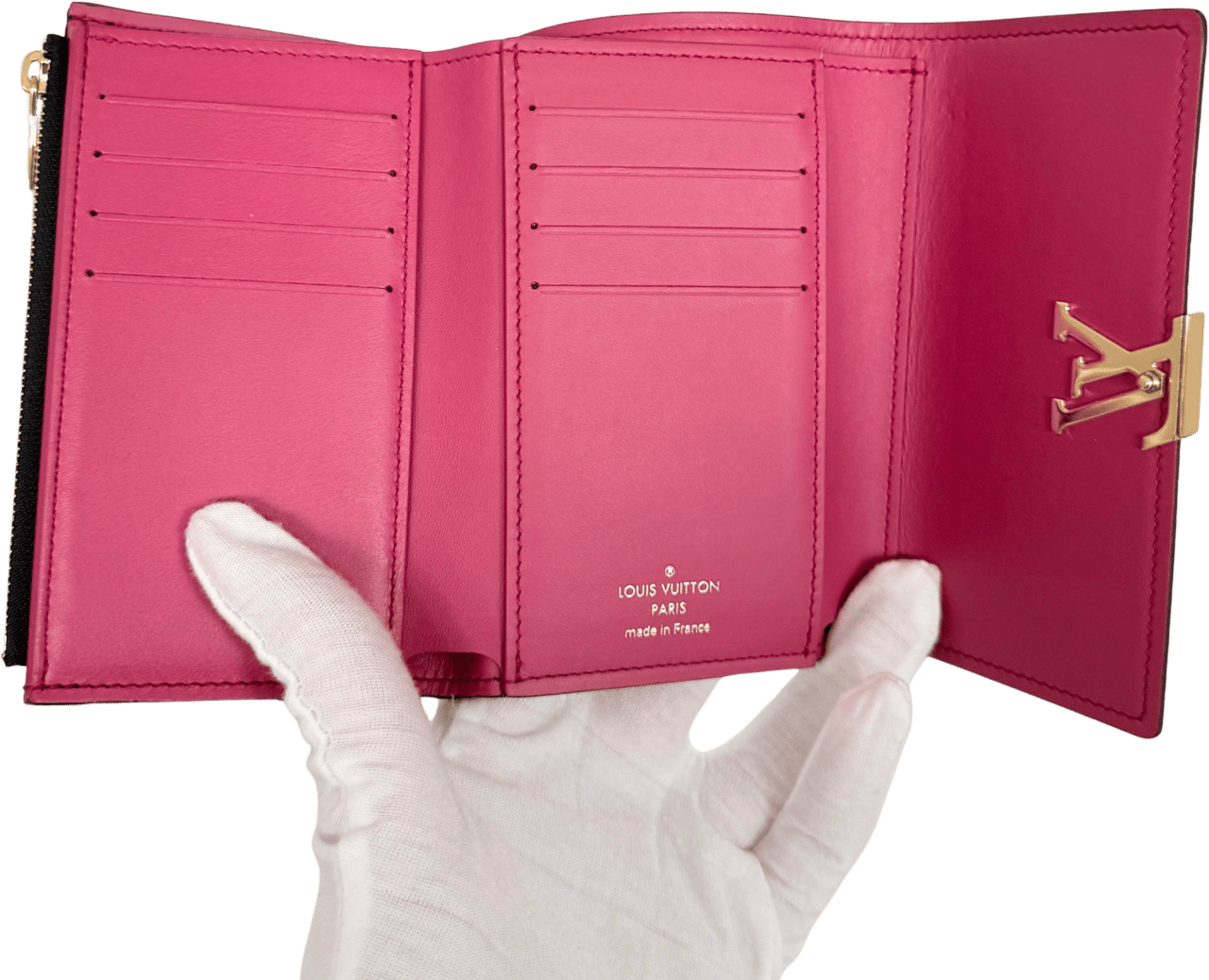 Louis Vuitton Louis Vuitton Compact Capucines Geldbörse Noir Rose / neuwertig Zwart