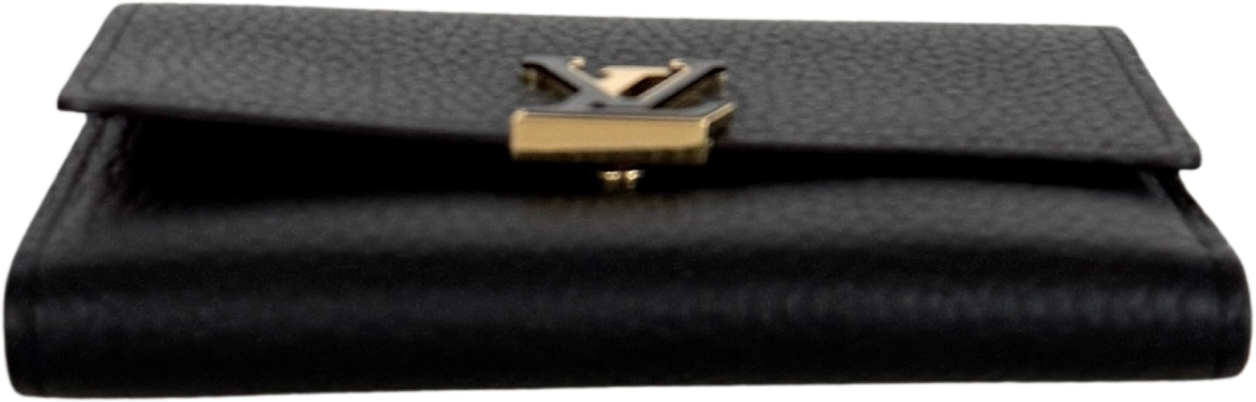 Louis Vuitton Louis Vuitton Compact Capucines Geldbörse Noir Rose / neuwertig Zwart