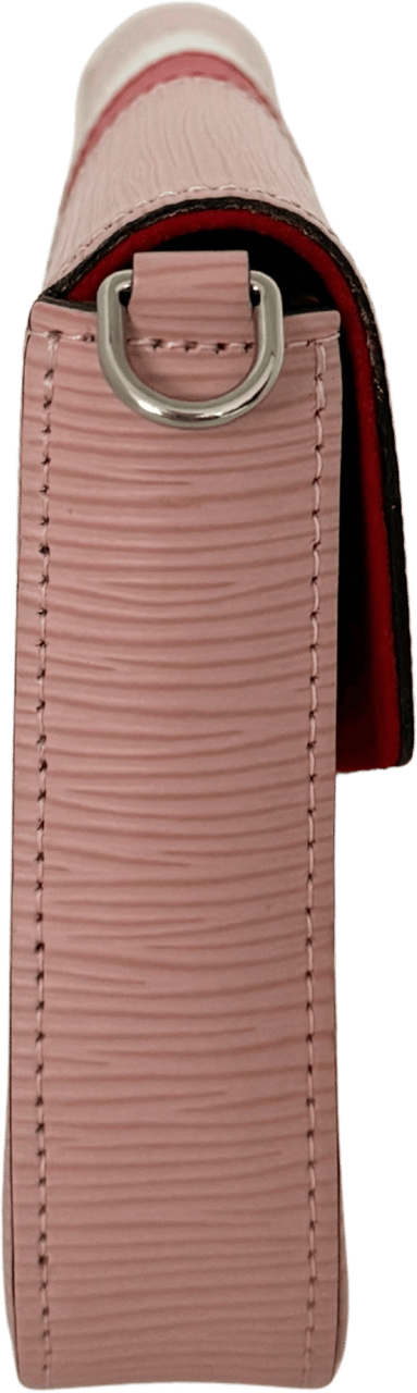 Louis Vuitton Louis Vuitton Pochette Félicie Umhängetasche Epi-Leder Stripes Rosa Fullset / sehr gut Roze