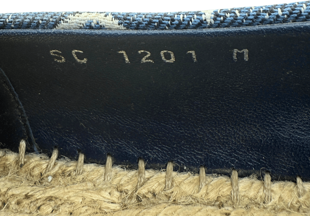 Louis Vuitton Louis Vuitton Starboard Flat Espadrilles Monogram-Denim Größe 38 1/2 Blau Fullset / sehr gut Blauw
