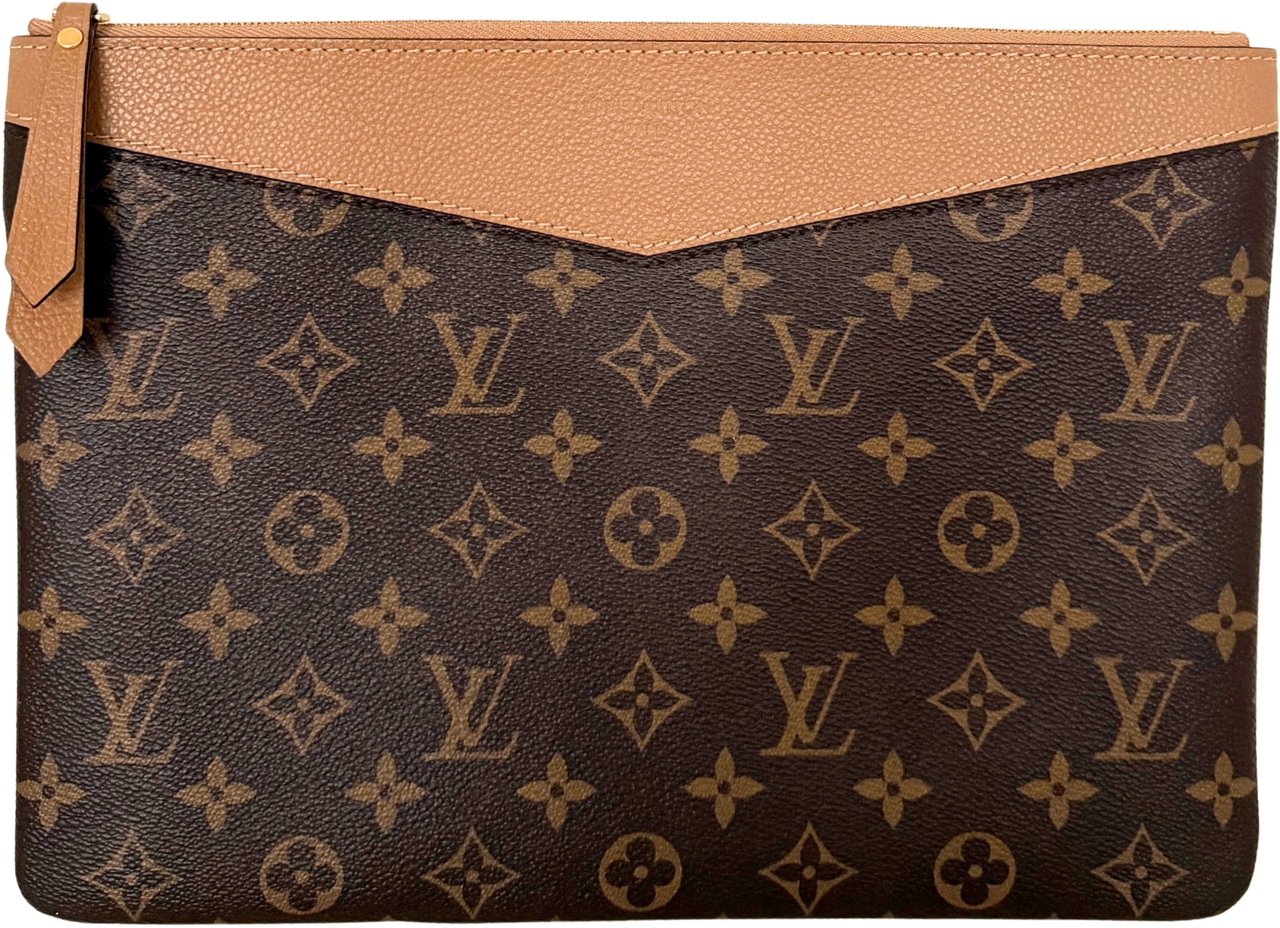 Louis Vuitton Louis Vuitton Daily Pouch Sesame Monogram Canvas Braun / neuwertig Bruin