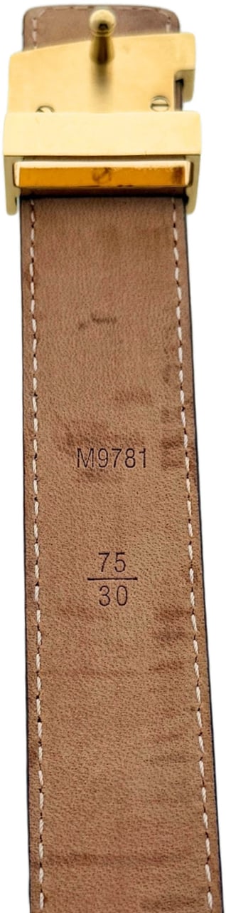 Louis Vuitton Louis Vuitton LV Initiales Gürtel 75cm Monogram Canvas Braun Fullset / sehr gut Bruin