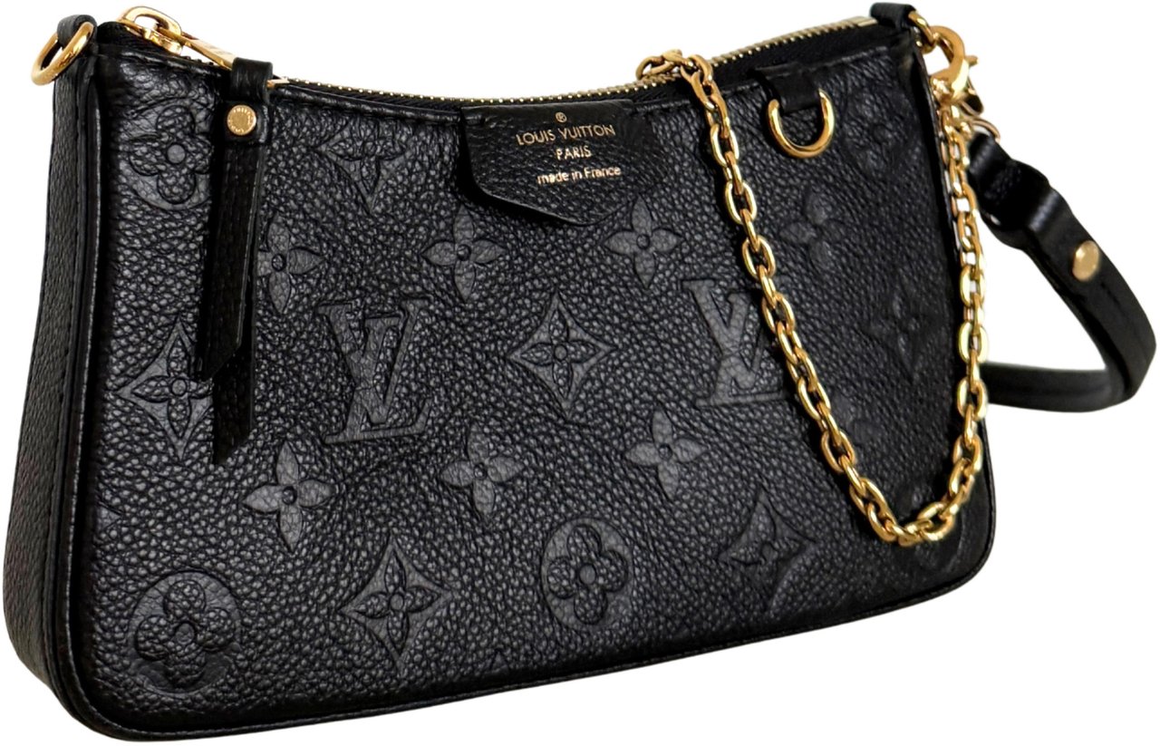 Louis Vuitton Louis Vuitton Easy Pouch On Strap Empreinte Leder schwarz Fullset / sehr gut Zwart