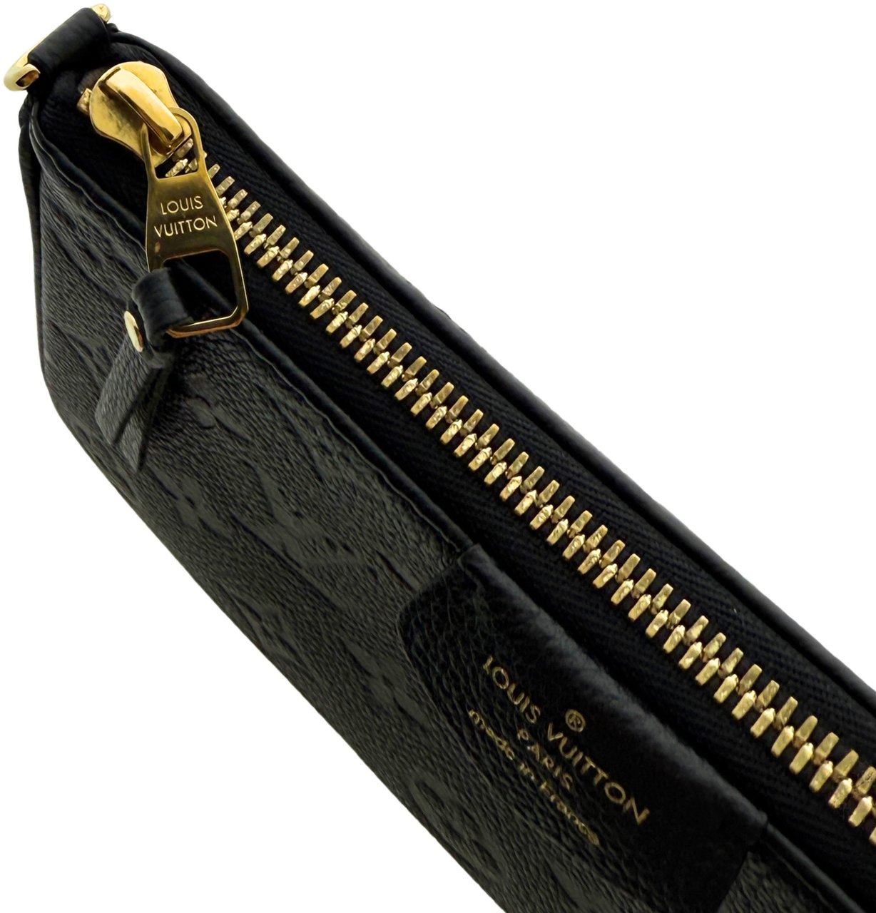 Louis Vuitton Louis Vuitton Easy Pouch On Strap Empreinte Leder schwarz Fullset / sehr gut Zwart