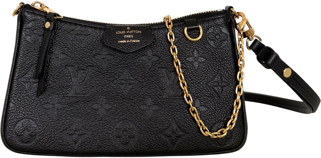 Louis Vuitton Louis Vuitton Easy Pouch On Strap Empreinte Leder schwarz Fullset / sehr gut Zwart