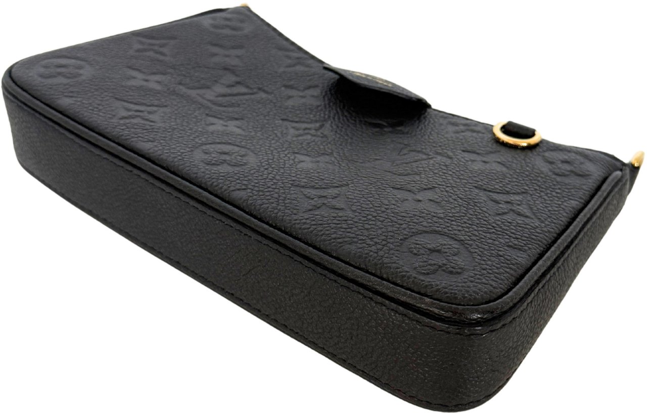 Louis Vuitton Louis Vuitton Easy Pouch On Strap Empreinte Leder schwarz Fullset / sehr gut Zwart