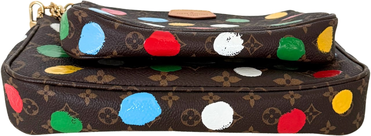 Louis Vuitton Louis Vuitton x Yayoi Kusama Multi Pochette Accessoires Monogram Dots Bunt / neuwertig Bruin