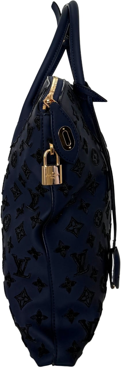 Louis Vuitton Louis Vuitton Monogram Addiction Lockit MM Dunkelblau / neuwertig Blauw