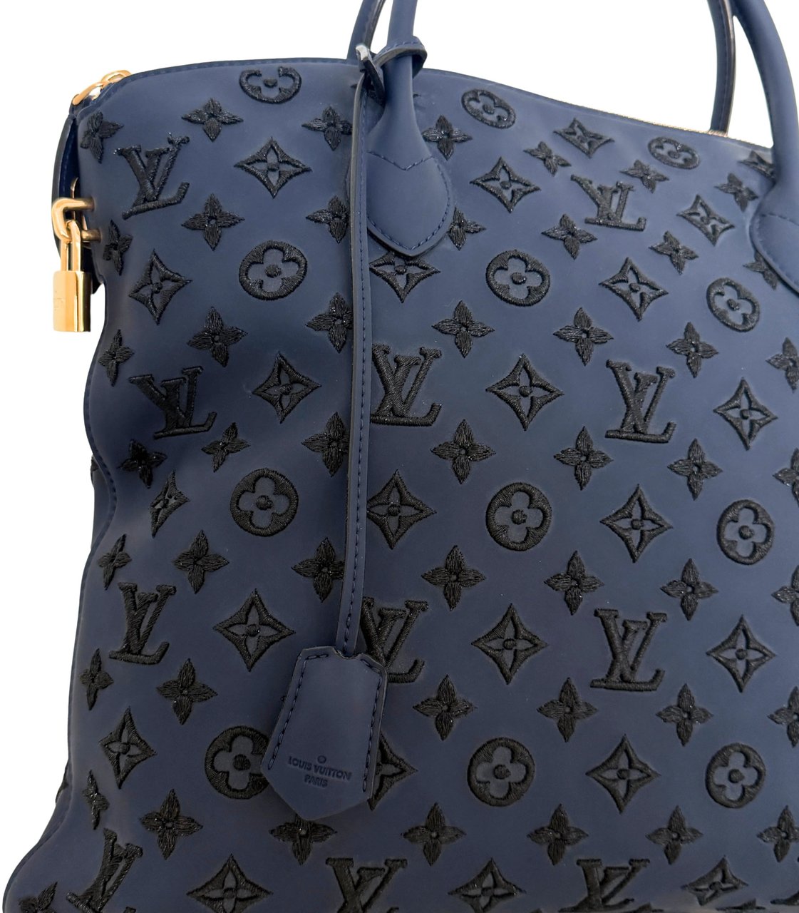 Louis Vuitton Louis Vuitton Monogram Addiction Lockit MM Dunkelblau / neuwertig Blauw