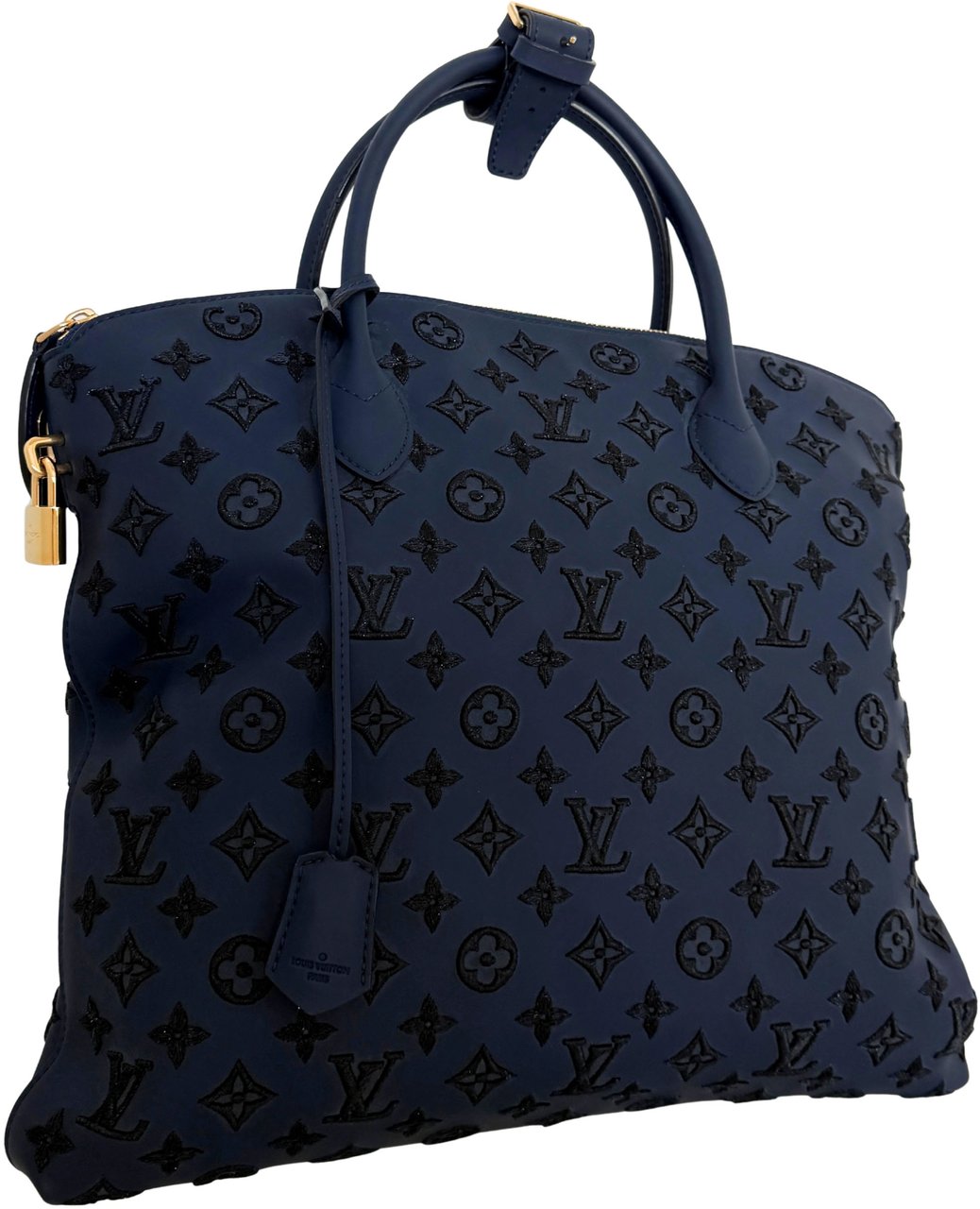 Louis Vuitton Louis Vuitton Monogram Addiction Lockit MM Dunkelblau / neuwertig Blauw