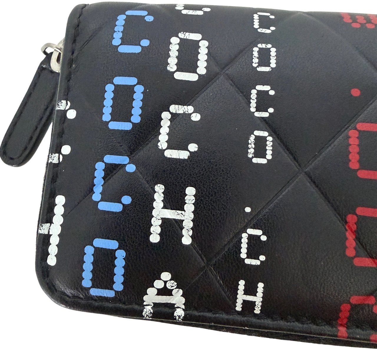 Louis Vuitton Chanel CC Lammleder Geldbörse Multicolor  / sehr gut Zwart