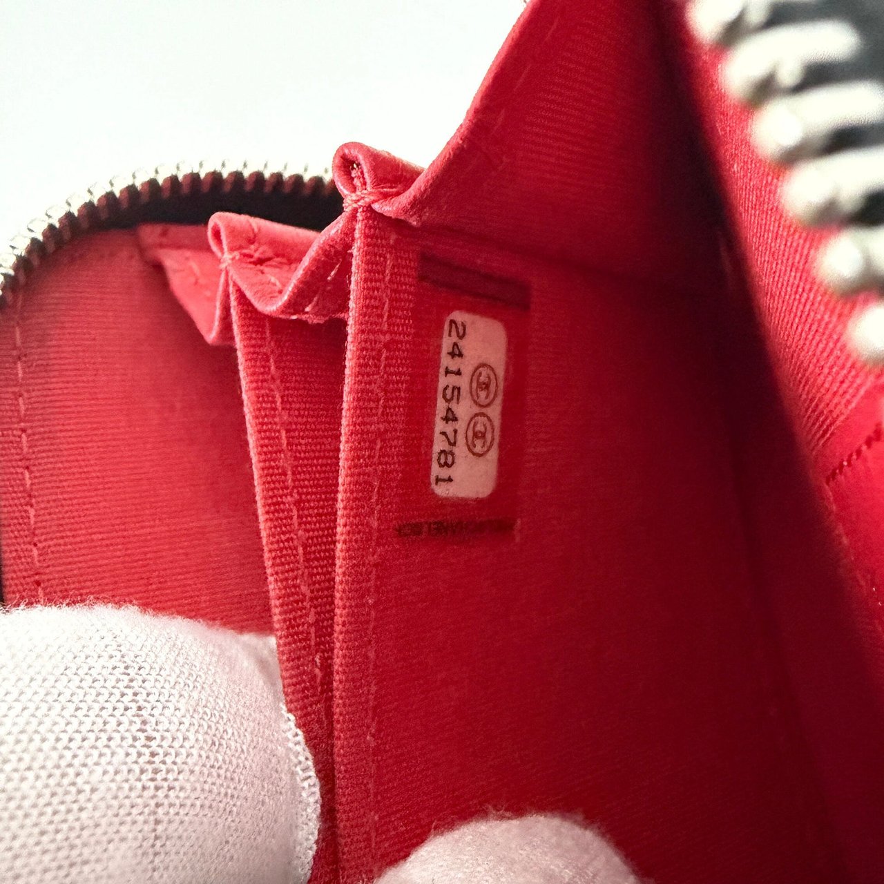 Louis Vuitton Chanel CC Lammleder Geldbörse Multicolor  / sehr gut Zwart