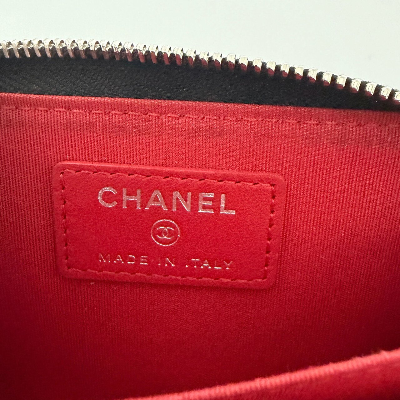 Louis Vuitton Chanel CC Lammleder Geldbörse Multicolor  / sehr gut Zwart