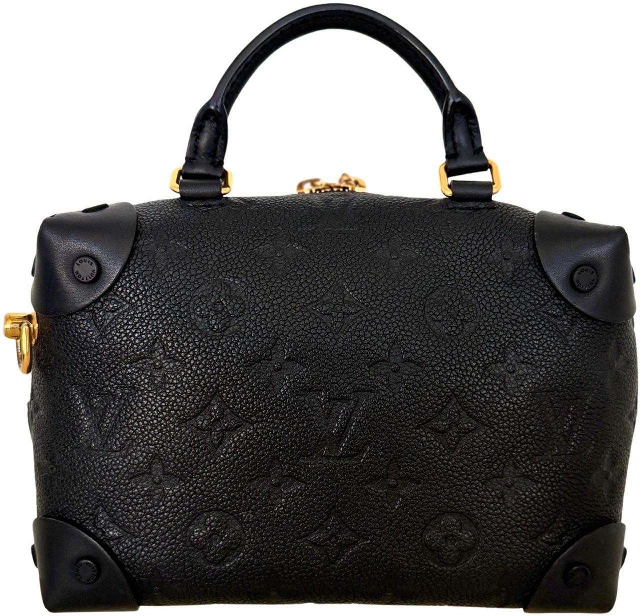 Louis Vuitton Louis Vuitton Petite Malle Souple Leder M45393 schwarz Fullset / neuwertig Zwart