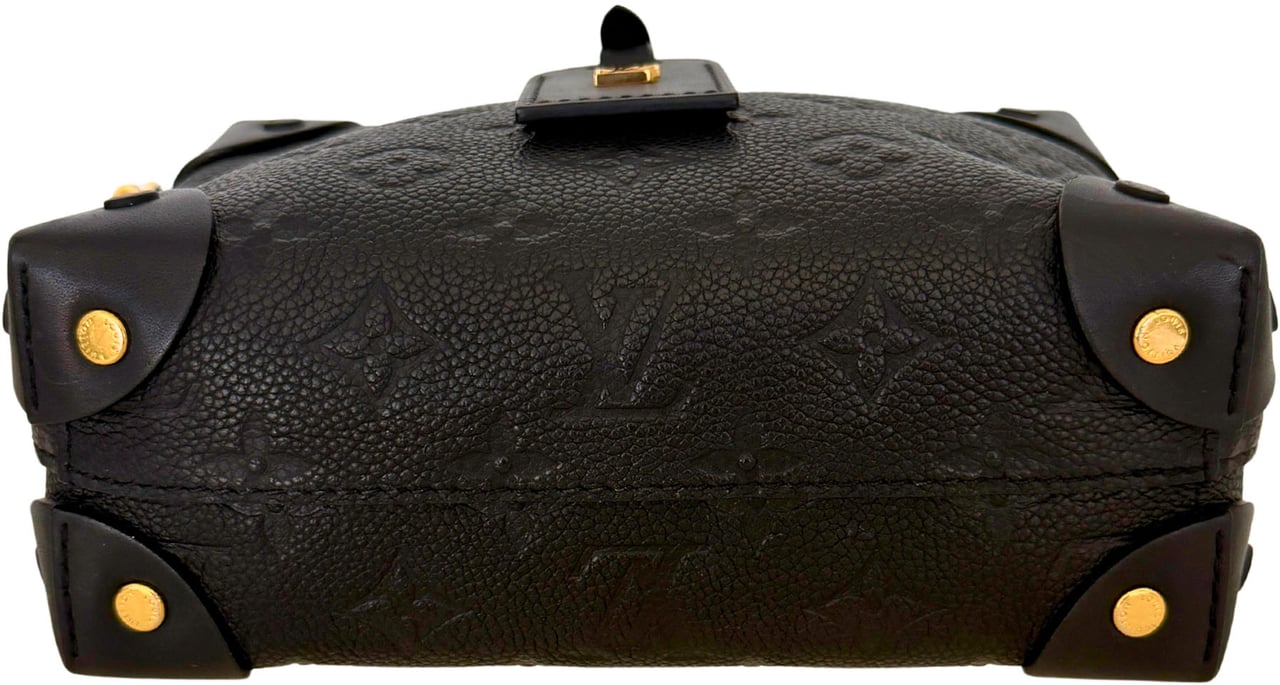 Louis Vuitton Louis Vuitton Petite Malle Souple Leder M45393 schwarz Fullset / neuwertig Zwart