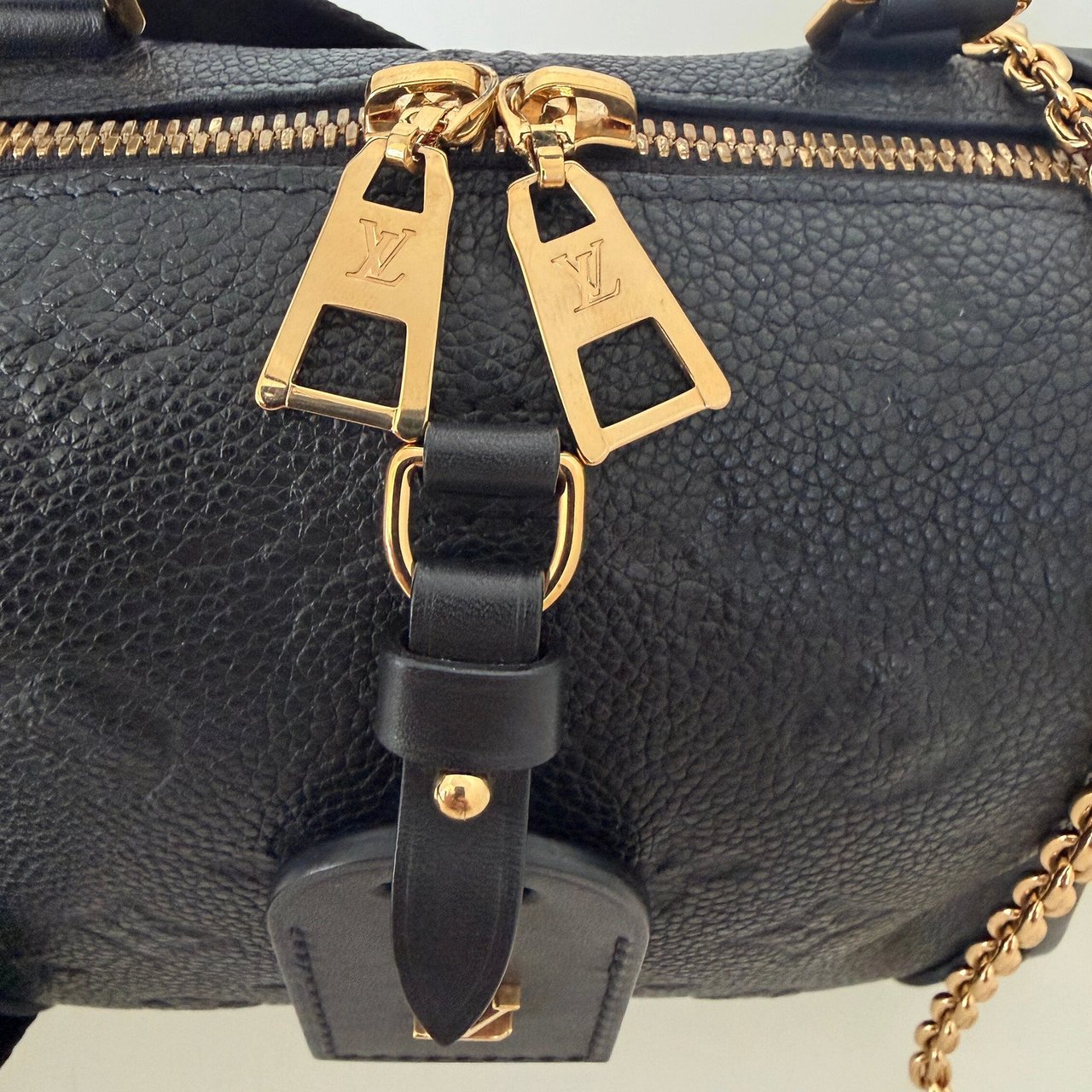 Louis Vuitton Louis Vuitton Petite Malle Souple Leder M45393 schwarz Fullset / neuwertig Zwart