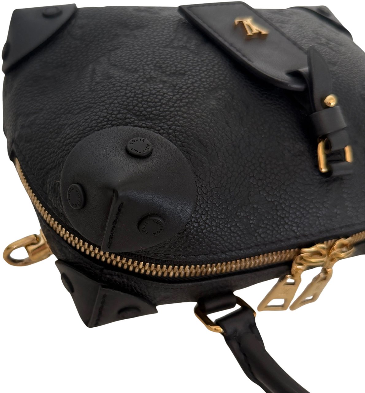 Louis Vuitton Louis Vuitton Petite Malle Souple Leder M45393 schwarz Fullset / neuwertig Zwart