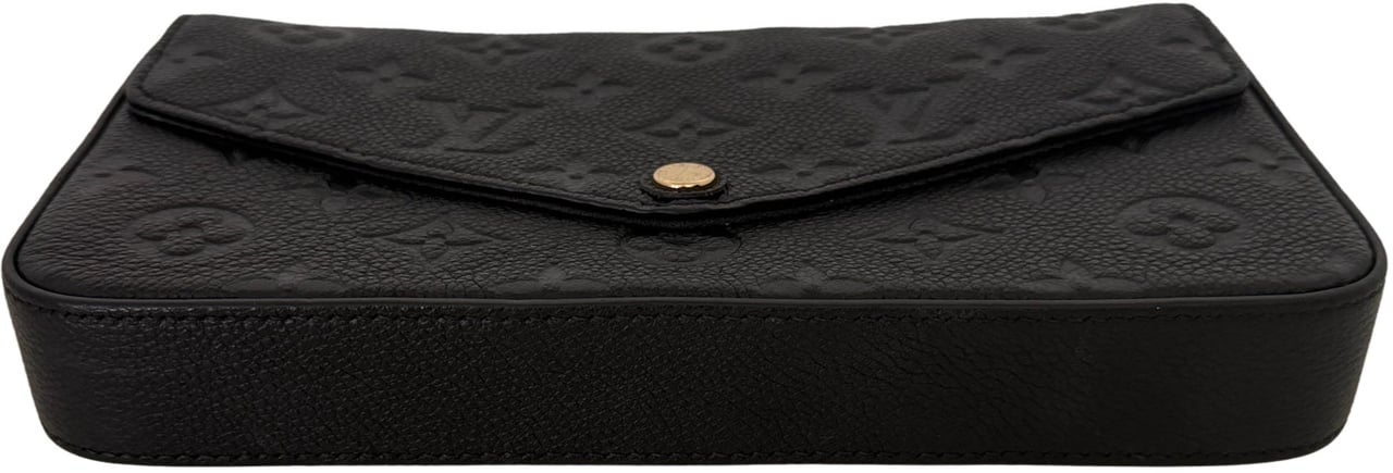 Louis Vuitton Louis Vuitton Félicie Pochette Empreinte Leder schwarz Fullset / sehr gut Zwart