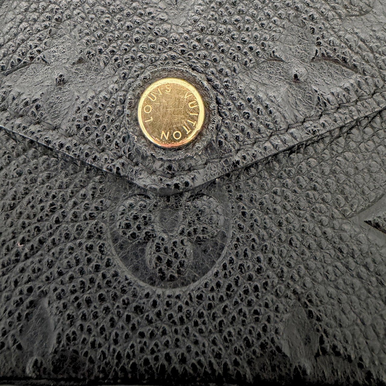 Louis Vuitton Louis Vuitton Félicie Pochette Empreinte Leder schwarz Fullset / sehr gut Zwart