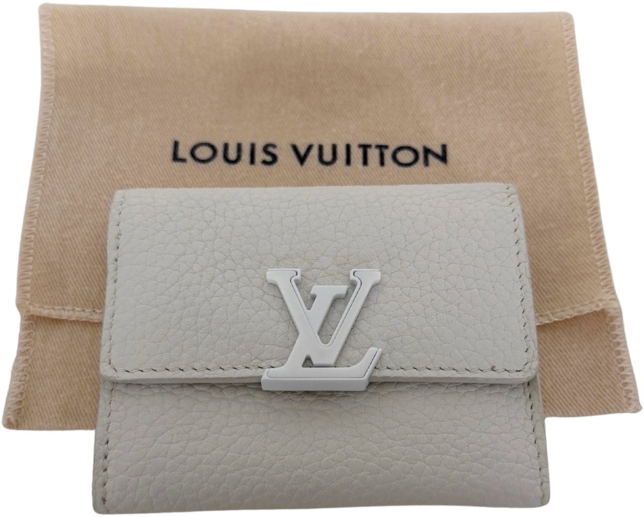 Louis Vuitton Louis Vuitton Capucines XS Geldbörse Off White / neuwertig Wit