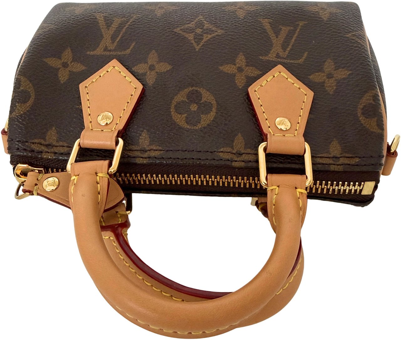 Louis Vuitton Louis Vuitton Nano Speedy Monogram Canvas brown 2023 M81085 Bruin