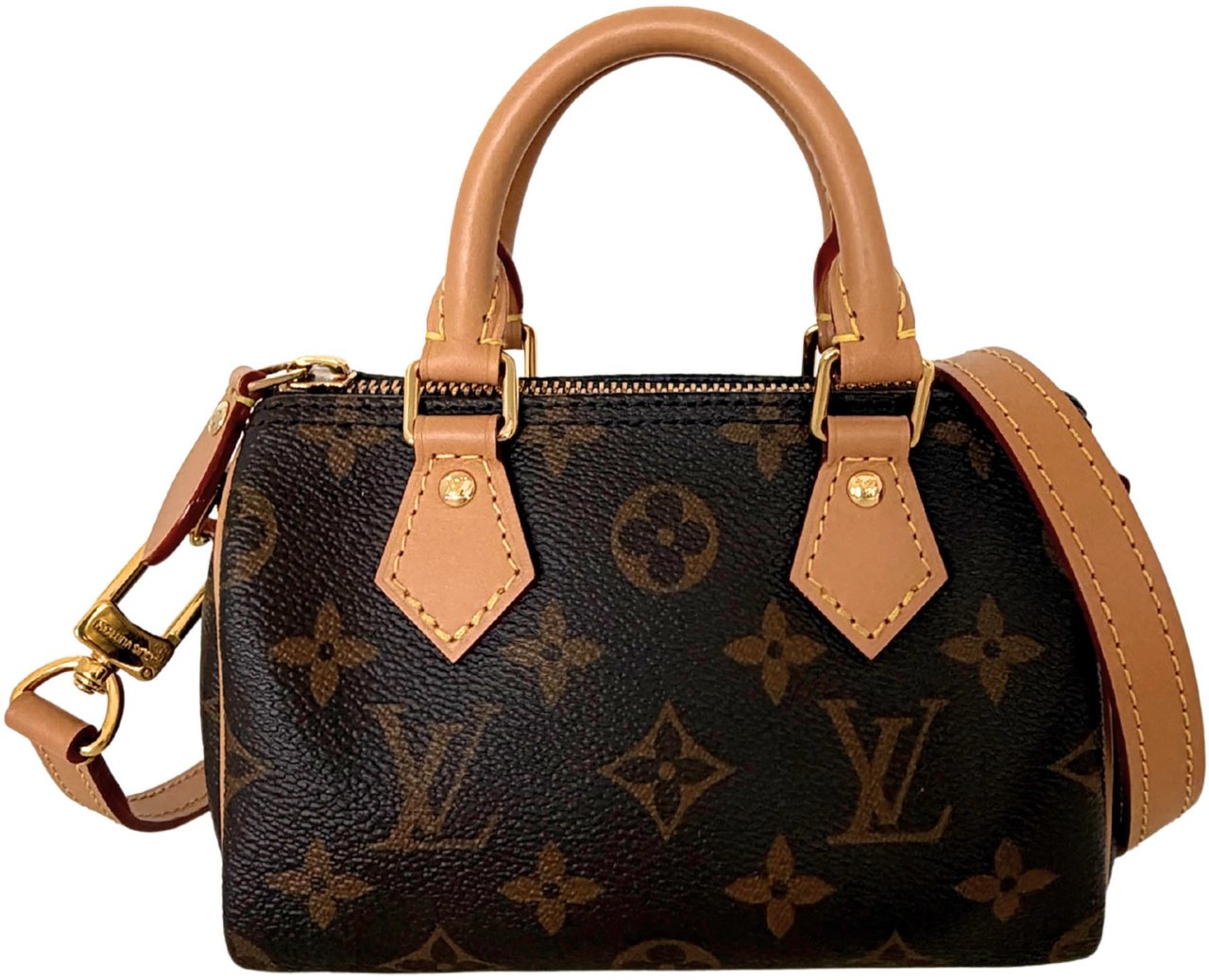 Louis Vuitton Louis Vuitton Nano Speedy Monogram Canvas brown 2023 M81085 Bruin